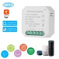 thumbnail image 2 of 10PCS Tuya MINI DIY One Way Smart Switch Small Body APP Remote Control WiFi Switch Timer Light Switch Compatible With Google Home/Nest & Alexa, 2 of 8