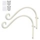thumbnail image 1 of 2 pcs Hanging Plant Hanger Outdoor(White)12-Inch Bird Feeder Wall Hooks-Metal Plant Bracket Hook for Hanging Flower, 1 of 5