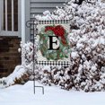 thumbnail image 4 of Briarwood Lane Winter Wreath Monogram Letter E Garden Flag, 4 of 4