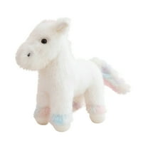Wizlet 9.8in Pony Stuffed Animal Toys, Cute Soft Horse Plush Toy for Birthday Gift Home Decoration (White)