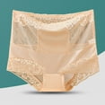 thumbnail image 3 of Fesfesfes Cotton Underwear For Women Solid Color Underwear High Waisted Lace Tight And Breathable Underwear Panties, 3 of 5