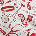 thumbnail image 1 of oneOone Rayon Red Fabric Tool Craft Projects Decor Fabric Printed By The Yard 56 Inch Wide, 1 of 4