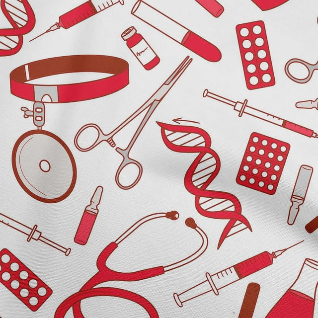 oneOone Polyester Spandex Red Fabric Tool Sewing Craft Projects Fabric Prints By Yard 56 Inch Wide