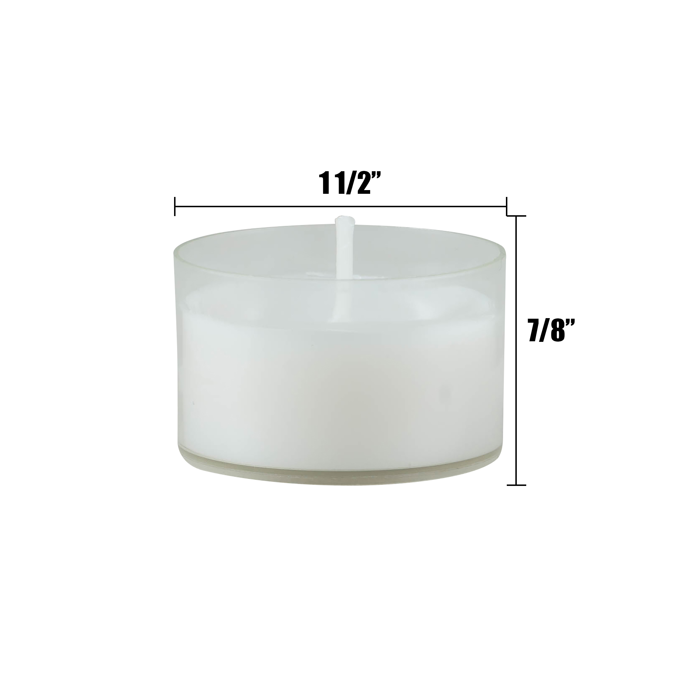 Stonebriar Unscented Long Burning Clear Cup Tealight Candles with 6-7 Hour Burn Time, 96 Pack, White - image 3 of 8