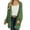 Army green, variant on Long Sleeve Women Solid Color Open Front Chunky Knit Sweater Cardigan