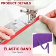thumbnail image 4 of Bandas Elásticas Uxcell, Cinta Elástica Plana de Poliéster para Costura y Proyectos de Manualidades DIY Púrpura 1/4 Pulgada x 50 Yardas, 4 of 7