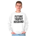 thumbnail image 3 of Future Trophy Husband Engagement Men's Big & Tall Crewneck Sweatshirt Brisco Brands 5X, 3 of 5