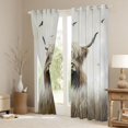 thumbnail image 3 of Castle Fairy Highland Bull Black Out Curtains,Western Curtains Pack of 2 (42x63 Each), 3 of 6