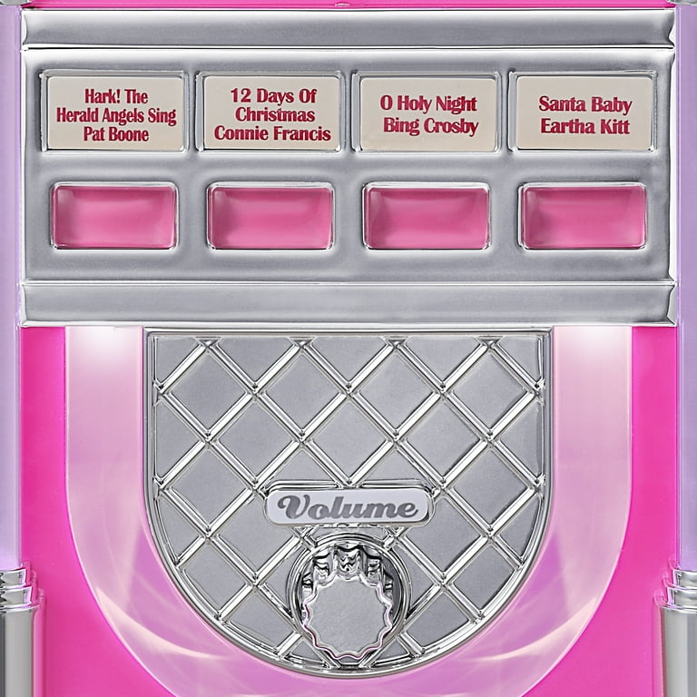 Mr. Christmas 9-inch Decorative Vintage Jukebox, Hot Pink Mr. Christmas 9-inch Decorative Vintage Jukebox, Hot Pink