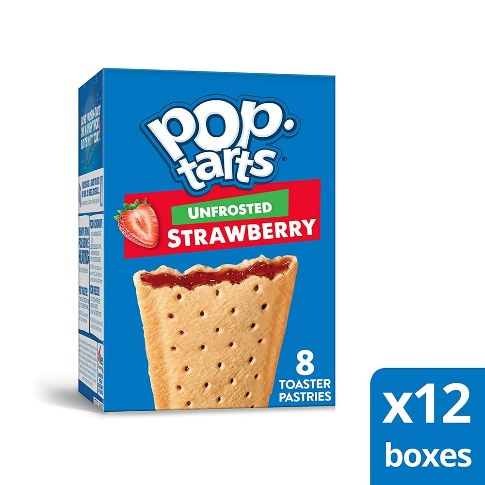 Pop-Tarts, Breakfast Toaster Pastries, Unfrosted Strawberry, Proudly
