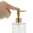 thumbnail image 3 of Dispensador de Jabón Reutilizable en Forma de Diamante 11.16oz Transparente Tono Dorado, 3 of 6