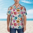 thumbnail image 4 of Goofa Skulls and Roses Hawaiian Shirt for Men, Unisex Summer Beach Casual Short Sleeve Button Down Shirts,Aloha Tropical Floral print shirt-Medium, 4 of 9