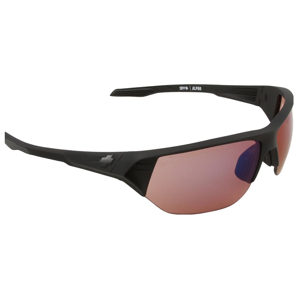 Spy Optic Alpha Sunglasses,OS,Matte Black w/Rose Contact-Blue Mirror Lens - image 3 of 5