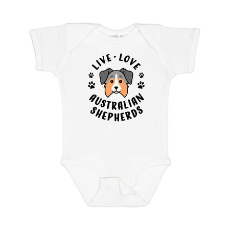 

Inktastic Live Love Australian Shepherds Gift Baby Boy or Baby Girl Bodysuit
