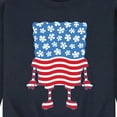 thumbnail image 3 of SpongeBob SquarePants - Silhouette Stars Stripes - Men's Crew Neck Fleece Pullover, 3 of 6