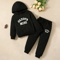 thumbnail image 2 of Staki Kids Sweatsuit Boys Clothes Long Sleeve Hooded with Chest Pocket Cargo Pants with Side Pockets(Black,3-4 Years), 2 of 6
