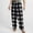 Black, variant on Luxalzxs Women's Plaid Fuzzy Pajama Pants Elastic Waist Fleece Plush Pajama Bottoms Loungewear Flannel Pj Pants with Pockets