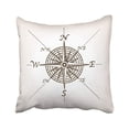 thumbnail image 1 of ABPHQTO Black Vintage Compass Rose Sketch Style Raster Antiguo Grabado Imitación Marrón Dibujo Mapa Funda de Almohada 45x45 cm, 1 of 1
