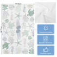 thumbnail image 5 of Green Coastal Kitchen Towels Set of 4, Water Absorbent Dish Towel, Nautical Summer Beach Coral Sea Turtle Decorative Hand Towels - Quick Drying Cloth for Cooking Baking, 18x28 Inch, 5 of 8