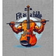 thumbnail image 5 of Fit As A Fiddle Violin Humor Adult Heather Gray Long Sleeve Hoodie-Medium, 5 of 6