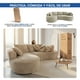 thumbnail image 2 of Bossa - Sala Modular en Forma de L de 3 Plazas con Diseño Curvo | Chloe Taupe | Tapizado en Tela Suave y Resistente con Cojines Decorativos, 2 of 10