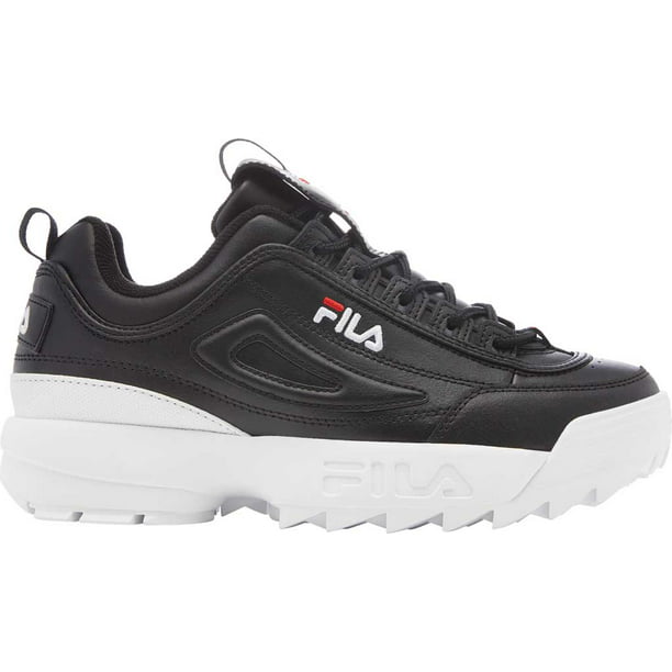 A la verdad Rendición Abierto Women's Fila Disruptor II Premium Sneaker Black/White/Red 7 M - Walmart.com