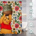 Winnie the Pooh Style Printed Fabric Shower Curtain With Hook Exclusive