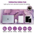 thumbnail image 2 of Large Gaming Mouse Pad, Extended Mouse Pad with Stitched Edge, XL Keyboard Mouse Mat Non-Slip Rubber Base Desk Pad 31.5x15.7inch for Office Home Game Work -Purple Marble, 2 of 6
