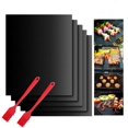 thumbnail image 1 of ZHAOCHENG Estera Antiadherente para Parrilla de Barbacoa, Estera para Cocinar para Barbacoa, Juego de 5 Esteras para Barbacoa de 40 * 50 cm, Bandeja para Hornear Reutilizable, Hoja de Teflón, para Bar, 1 of 5