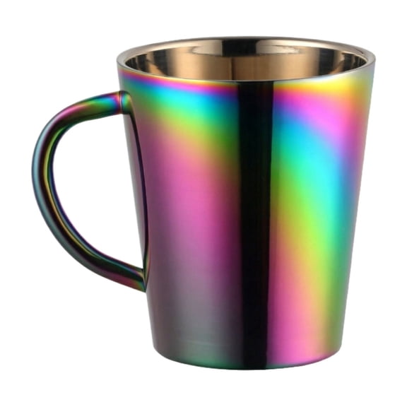 Stainless Steel Wine Glasses,Unbreakable Goblet Glass,White Red Wine Metal Drink Goblet for Outdoor, Travel, Camping, Party,Wedding (Rainbow Color)