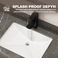 thumbnail image 5 of 16-Inch Undermount Ceramic Bathroom Sink with Concealed Overflow & Pre-Drilled Template for Easy DIY Installation, Modern White Basin for Seamless Vanity Setup, 5 of 9