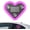 Pink, variant on Heart Shaped Solar Powered LED Ambient Light Wireless Decorative Lamp For Car Triangle Window Indoor Outdoor Use