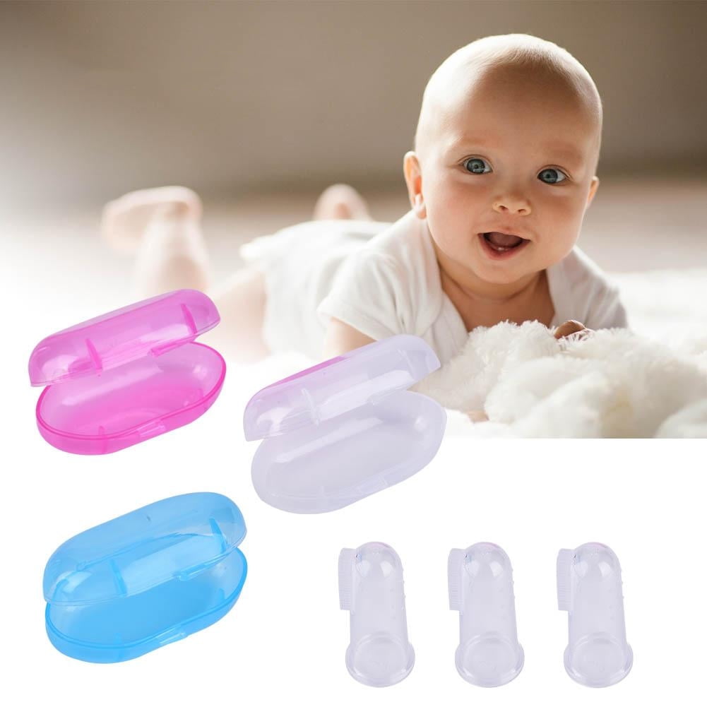 Silicone Bebe Brosse a Dents Brosse De Nettoyage de Dents Enfants Rouge