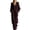 Wine, variant on Edvintorg Casual Jumpsuits for Women Plus Size Fashion Fleece Long Sleeve Hooded Zip up Jumpsuit with Wide Leg Pant One Piece Women's Clothing S-3XL Gray