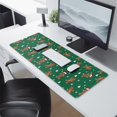 thumbnail image 2 of Long Mouse Pads for Desk,Green Christmas Gingerbread Man Pattern Desk Mats on Top Of Desks, Desk Mouse Pad Extra Large with 3mm Non-Slip Base and Stitched Edge for Gaming,Office,Work,Home 31.5x11.8in, 2 of 5