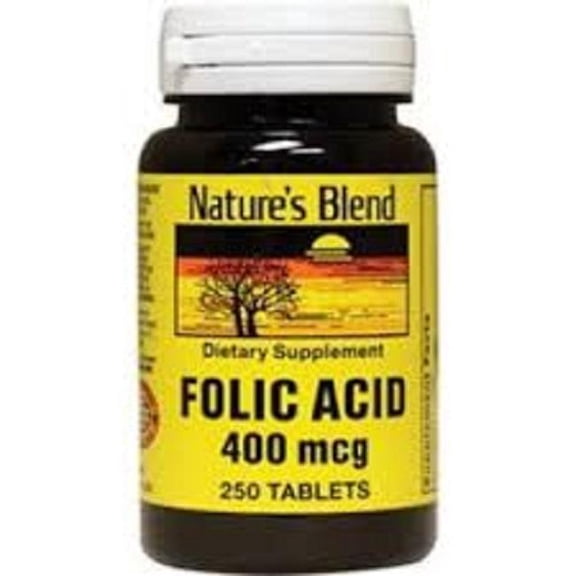 Nature's Blend Folic Acid 400 mcg 400 mcg 250 Tabs
