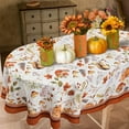 thumbnail image 5 of Thanksgiving Fall Tablecloth for Round,Oval,Rectangle Tables,Waterproof Pumpkin Fall Table Cloths for Dining Room Indoor Outdoor Table Cover - 60x84 Inch, 5 of 6