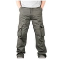 thumbnail image 2 of Blmnix Low Rise Pants for Men Pleated Baggy Carpenter Pants Cargo Work Pants Pants Straight-Leg Green Long Summer Pants for Men,M, 2 of 9