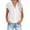 White, variant on asdoklhq Womens Tops under $5, Summer Fall Womens Tops Fashion Women's Short Sleeve Turndown Collar Round-Neck Button Casual Elastic Comfy Blouse Shirts