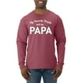 thumbnail image 1 of Wild Bobby My Favorite People Call Me PAPA Father's Day Men Long Sleeve Shirt, Vintage Heather Red, Large, 1 of 5