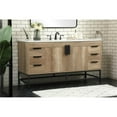 thumbnail image 2 of 60 inch single bathroom vanity in natural oak, 2 of 8