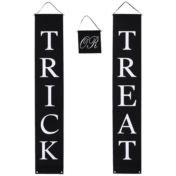 1 juego pancarta de truco o trato para decoración de Halloween