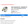 thumbnail image 2 of Power Steering Pump - Compatible with 1998 - 2005 Volkswagen Beetle GAS 1999 2000 2001 2002 2003 2004, 2 of 2