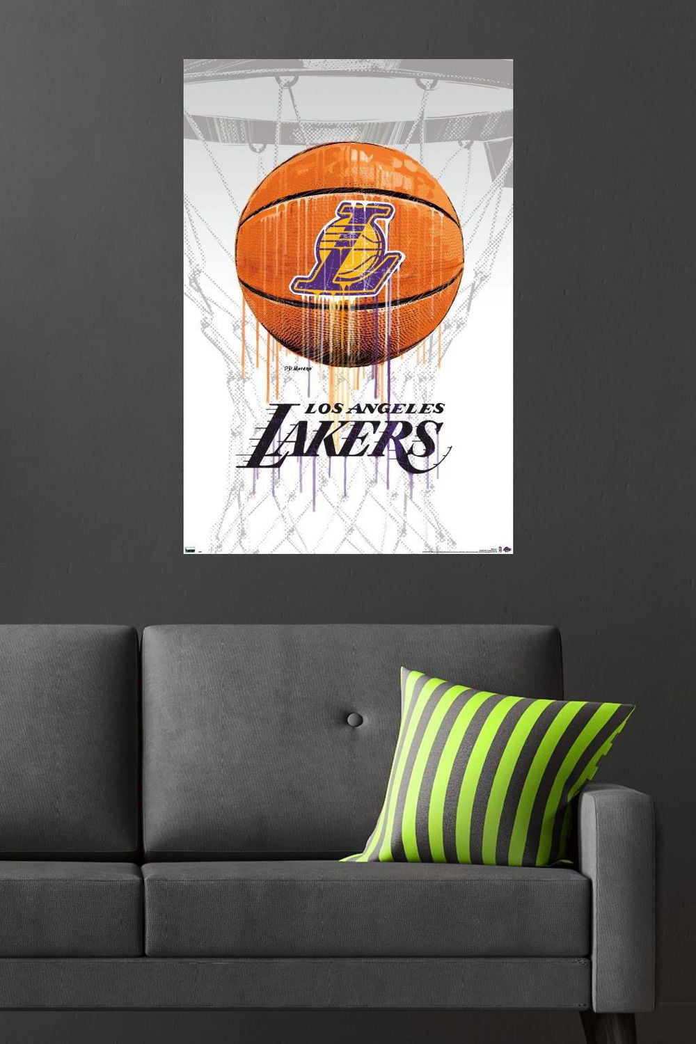 NBA Los Angeles Lakers - Drip Ball 20 Wall Poster, 22.375" x 34"