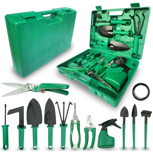 KSCD Ensemble d'outils de jardinage et sac fourre-tout organisateur avec 10  outils de jardinage, meilleur ensemble cadeau de jardinage, kit d'outils à  main de jardinage de légumes avec griffe de creusement de