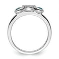 thumbnail image 6 of Auriga Fine Jewelry 925 Sterling Silver Double Round Blue Topaz & Diamond Ring for Women Size 8, 6 of 6