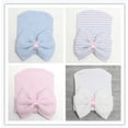 thumbnail image 3 of Newborn Hospital Hat Infant Baby Hat Cap with Big Bow Soft Cute Knot Nursery Beanie, 3 of 7
