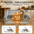 thumbnail image 2 of Stainless Steel Cat Litter Box Extra Large Cats Metal, 2 of 8