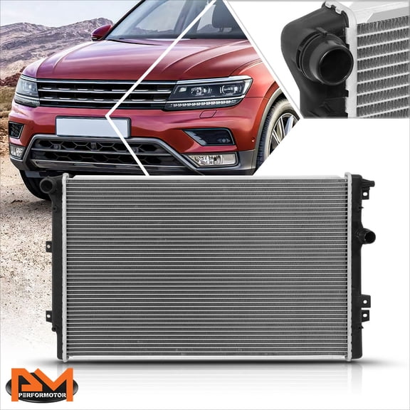 PM PERFORMOTOR Aluminum Core OE Style Cooling Radiator for 09-18 VW Tiguan 1.4L 2.0L DPI-13272