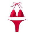 thumbnail image 5 of REORIAFEE Women's Tankini Swimsuit Two Piece Floral Bathing Swimming Suit Vintage Beachwear Split Swimwear Two Piece Set Red S, 5 of 6